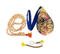 Aashita Creations Radhan Krishna Printed Chanting Bag/Japa Bag with Japa Mala & Mala Counter/Sakshi Mala