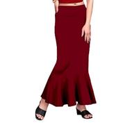 Aashita Creations Saree Silhouette I Flare Saree Shapewear Petticoat for Women,Lycra Cotton Blended,Shape Wear Dress for Saree(Maroon,Medium)