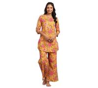 Aashita Creations Women Ethnic Kurta Set | Fancy Pajama Set | Floral Printed Top & Pant Set | Full Pair Set | A-line Kurta Set for Women | Co-Ord Set_072