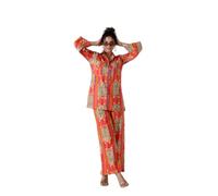 Aashita Creations Women's Ethnic Kurta Set | Cotton Co-Ord Set | Tiger Print Pajama Set | Women Kurti Set with Pant (Orange, 2X Large)