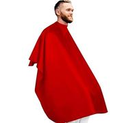 aashta® Hairdressing Cape, Lightweight Hairdressing Cape, Hairdressing Cape, Hairdressing Cape, Hairdressing Cape, Hairdressing Cape, Hairdressing Cape, Home Use, Button Closure, 143 x 126 cm, Red
