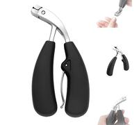 Aasipsuo Angle Master Clipper, Clip Master Pro Nail Clippers, Easy to Grip Rubber Handle, Slanted-Curved Blade Fingernail Clipper (Silver)