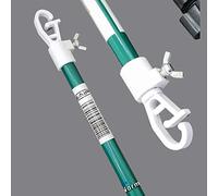 AASSH Pair of Normal Prop Metal Galvanised Garden Washing Line Outdoor Extendable Pole Butterfly Lock, Laundry Cloths Line Support Extending Pole Telescopic Strong Airer 2pk