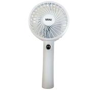 AASSH USB Rechargeable Desktop Table Stand Air Cooler Hand Held Electric Small Handheld Portable Mini Fan 1200 mAh for Home Travel Office use(White)