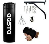 Aasta-Boxtec 3ft Unfilled punch bag, Wall Bracket, Hanging Chain, Mitts, Mini Gloves, Boxing Set