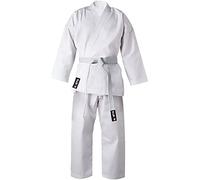Aasta Karate Gi Suit Uniform Martial Arts Kit with white belt Polyester Cotton Blend, Light Weight, Judo Taekwondo karate suits for Men (White, 4/170)