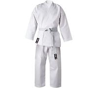 Aasta Karate Gi Suit Uniform Martial Arts Kit with white belt Polyester Cotton Blend, Light Weight, Judo Taekwondo karate suits for Kids (White, 00/120)