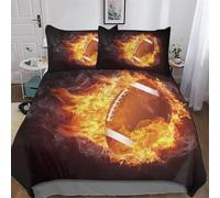 AASWDDS Rugby Duvet Cover Set 2 Pieces, Bedding Comforter Cover with Pillowcases Soft Microfiber Quilt Cover for Boys Girls Kids Single(135x200cm)