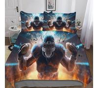 AASWDDS Rugby Pattern Duvet Cover Set Quilt Covers With Pillowcases Soft Bedding Sets 3Pcs Set, for Kids Adult Bed Linen Comforter Cover King(220x240cm)