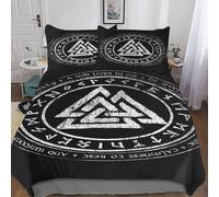 AASWDDS Viking Myth Bedding Set Duvet Cover with Pillowcase Soft Microfiber Comforter Cover 2PCs For Boys, Girls And Teenagers Single(135x200cm)
