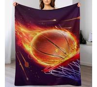 AASWDFR Basketball Throw Blanket, Soft Microfiber Fluffy Flannel Blankets for Bed Sofa Couch Settees, Kids Adult Gift Travel 180×200cm
