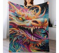 AASWDFR Dragon Super Soft Throw Blanket Throw for Sofa Couch Bed Flannel Machine Washable Nap Blankets Bed Spread 150×200cm