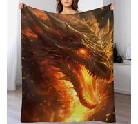AASWDFR Dragon Throw Blanket, Super Soft Warm Blankets for Couch, Sofa, Chair, Bed - Extra Cozy, Machine Washable, 130×180cm