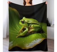 AASWDFR Frog Blanket, Fluffy Super Warm & Soft Throw, As Sofa Cushion Bedspread Or Living Room Blankets 140×180cm