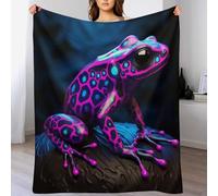 AASWDFR Frog Blanket Travel Nap Throws Plush Super Soft Flannel Blankets For Couch, Bed, Sofa For All Seasons 130×150cm