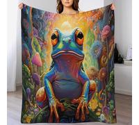 AASWDFR Frog Super Soft Throw Blanket Throw for Sofa Couch Bed Flannel Machine Washable Nap Blankets Bed Spread 150×200cm