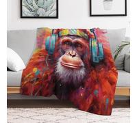 AASWDFR Gorilla Blanket Soft Sofa Throw, Flannel Blankets for Settees/Chairs/Bed - Lightweight, Warm, Cozy And Durable 140×180cm