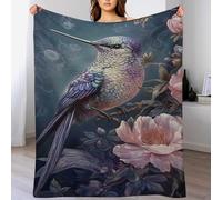 AASWDFR Hummingbird Blanket Soft Flannel Soft Throw Gifts 3D Home Decoration For Bed Couch Sofa Chair Bed Blankets 130×150cm