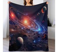 AASWDFR Planet Blanket Printed Throw Blankets for Kids Child Adults Soft Warm Flannel Throws for Bed And Couch Bedroom Decor 140×180cm