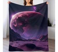 AASWDFR Planet Starry Sky Throw Blanket Flannel Blankets Soft Warm Printed Throws for Bed, Couch And Sofa for Kids Teen Young Boys Girls, 130×150cm