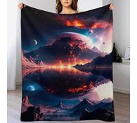AASWDFR Planet Starry Sky Throw Blanket, Super Soft Warm Blankets for Couch, Sofa, Chair, Bed - Extra Cozy, Machine Washable, 180×200cm