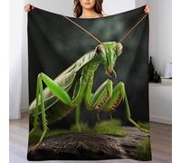 AASWDFR Praying Mantis Blanket for Kids Boys Girls Bedroom Decor And Throws Soft Comfortable Flannel Blankets 3D Printed, 130×180cm