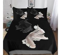 AASWSWW Betta Bedding 3 Pieces Set for Kids Boys Girls Teens Bedroom Duvet Cover Soft Microfiber Quilt Cover with Pillowcase King(220x240cm)