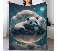 AASWSWW Majestic Panda Bear Blanket Printed Throw Blankets for Kids Child Adults Soft Warm Flannel Throws for Bed And Couch Bedroom Decor （130×150cm）