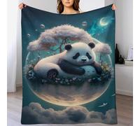AASWSWW Majestic Panda Bear Throw Blanket for Bedroom Living Room, Soft Comfortable Bedding Sofa Throws for Boys Girls, Flannel Blankets （180×200cm）