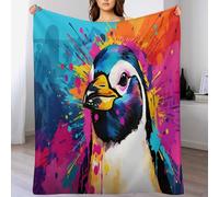AASWSWW Penguin Plush Throw Blanket for Girls Boys Kids Sofa Couch Bedroom Fleece Blankets Soft Four Seasons （180×200cm）