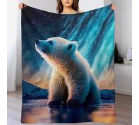 AASWSWW Polar Bear Plush Throw Blanket for Girls Boys Kids Sofa Couch Bedroom Fleece Blankets Soft Four Seasons （140×180cm）