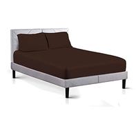 AATH COLLECTION Egyptian Cotton Fitted Sheet 23 CM Deep, 200 Thread Count Single, Double, King, Super King Fitted Bed Sheets, Soft & Fade Resistant (Super King, Chocolate)