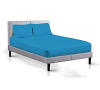 AATH COLLECTION Egyptian Cotton Fitted Sheet 23 CM Deep, 200 Thread Count Single, Double, King, Super King Fitted Bed Sheets, Soft & Fade Resistant (Single, Teal)