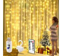 Aatif.L 2023 Upgraded Curtain Fairy Lights, LED Window String Light with 16 Colors, 3m x 2m Copper Wire Connectable Waterproof Lights for Indoor Outdoor Bedroom Wedding Party Gazebo Garden