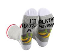 AATOP 1 Pairs Netball Socks Netball Player Gift Netball Sports Gift Netball Lover Gift I'D RATHER BE PLAYING NETBALL Socks (PLAYING NETBALL 2uk)