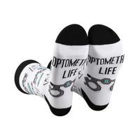 AATOP 1 Pairs Optometrist Eye Socks Funny Optometry Gift Optometrist Socks Women Eye Doctor Vision Gift Optometrist Gift Ideas (Cotton, OPTOMETRIST LIFE 2uk)