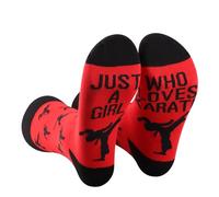 AATOP 2 Pairs karate girl Socks karate lover Gift Karate character gift Karate Coach Gift JUST A GIRL WHO LOVES KARATE Socks (UK, Alpha, One Size, Regular, Regular, LOVES KARATE s 2uk)