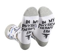 AATOP 2 Pairs Physical Therapist Sock Physiotheraphy Gift Physical Therapy Graduate Gift Physical Therapy Assistant Sock (UK, Alpha, One Size, Regular, Regular, 9.PHYSICAL THERAPIST ERA 2S)