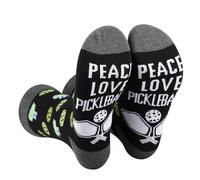 AATOP 2 Pairs Pickleball Socks Pickleball Player Gift Pickleball Lover Gifts For Women Men Peace Love Pickleball Sock (PEACE LOVE PICKLEBALL s ku)