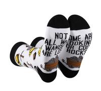 AATOP 2 Pairs Rock Collector Socks Geologist Gifts Not All Who Wander Are Lost Some Are Looking For Cool Rocks Socks (UK, Alpha, One Size, Regular, Regular, COOL ROCKS s 2uk)