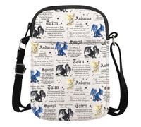 AATOP 4th Dragon Inspired Crossbody Bag Dragon Rider Fantasy Reader Gift Dragon Bookish Gift Purse Sling Bag Shoulder Bag (3dragon 3cb)
