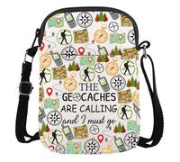 AATOP Geocache Crossbody Bag Geocache Lover Geocaching Gift Geocacher Gift Treasure Hunter Wallet Bag (GEOCACHES CALLING 3cb)
