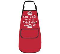 AATOP Keep Calm and Let The Polish Handle It Poland Kitchen Apron Polish Gift Poland Souvenirs Travel Gift Cooking Apron (Polish handle It3)