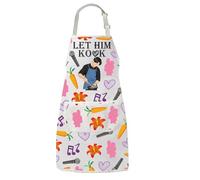 AATOP Korean Kitchen Apron Music Band Fan Gift Korean Music Singer Lover Cooking Baking Apron With Pockets (LET H 2)