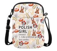AATOP Poland Country Crossbody Bag Polish Gift Poland Souvenirs Travel Gift Polish Stuff Zipper Pouch Polska Wallet Bag (POLISH GIRL cb3)