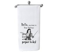 AATOP Prince Bride Movie Towel Hello My Name Is Inigo Montoya 80s Movie Quote Fans Dish Tea Towel (prepare to dry 2U)