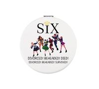 AATOP Six Queen Musical Compact Mirror Broadway Theater Gift British Musical Pocket Makeup Travel Mirror Divorced Beheaded Survived (SIX DIVORCED MIRROR 1uk)