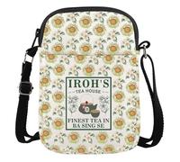 AATOP Uncle Iroh Tea Crossbody Bag Jasminee Dragon Cartoon Movie Fan Gift Themed Wallet Bag (TEA HOUSE 3cb)