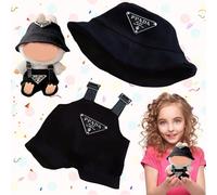 Aatpuss Pack of 2 Cute Doll Clothes, 17 cm Plush Toy Clothing Accessories, Cute Mini Plush Doll Costume Accessories, Cute Plush Doll Clothes DIY Children Gift (Without Doll)