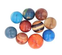 Aatraay 10 Pcs Solar System Planets Toys, Solid Soft PU Foam Stress Relief Sensory Balls with Realistic Designs, for Hand Therapy ADHD School Projects Space Themed Parties